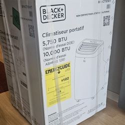 New Black & Decker 10,000 BTU Portable Air Conditioner (AC), 450sqft cooling