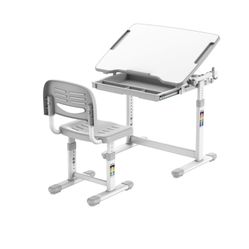 Mount-It! Grey Kid’s Desk And Chair Set For Aged 3-10