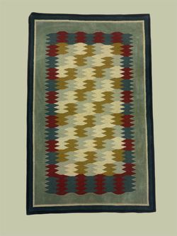 Handmade 100% Wool 6x9 Geometric Rug