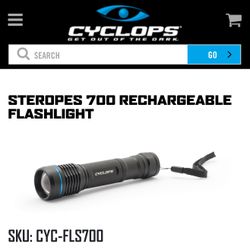 CYCLOPS STEROPES 700 RECHARGEABLE FLASHLIGHT