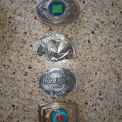 4 Belt Buckles 
