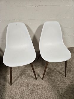 4 White Dining Chairs