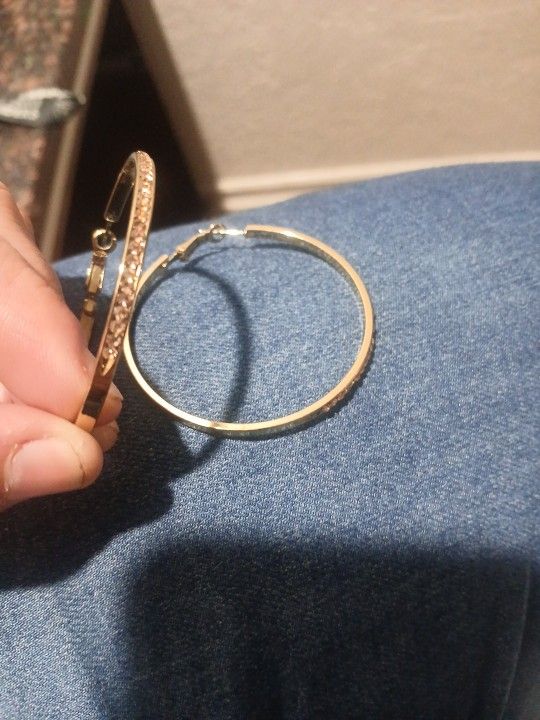 10k Gold Plated Hoop Earrings