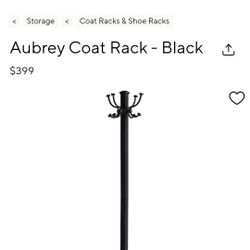 Pottery Barn Aubrey Coat Rack Black