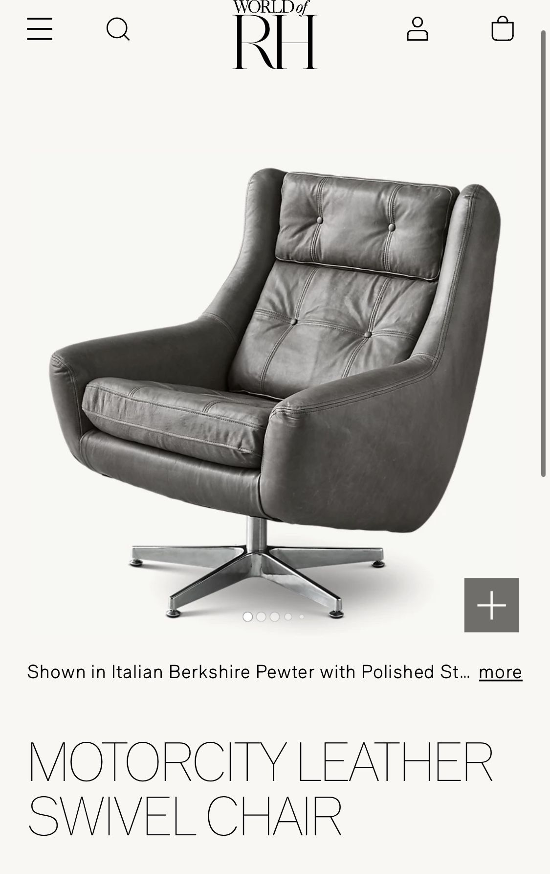 Restoration Hardware Leather Motor City Chairs