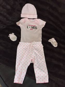 0-3 month 4 piece outfit