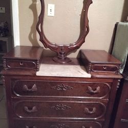 Victorian Dresser With Marble