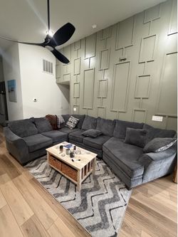 Large Sectional Couch Grey