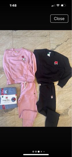 Keith Haring Women's 2 Piece Crew & Jogger Fleece Lounge Set