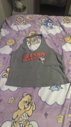 Snoopy Graphic Crop Tank Top