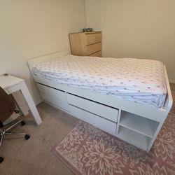 IKEA SLÄKT twin-bed frame w/storage