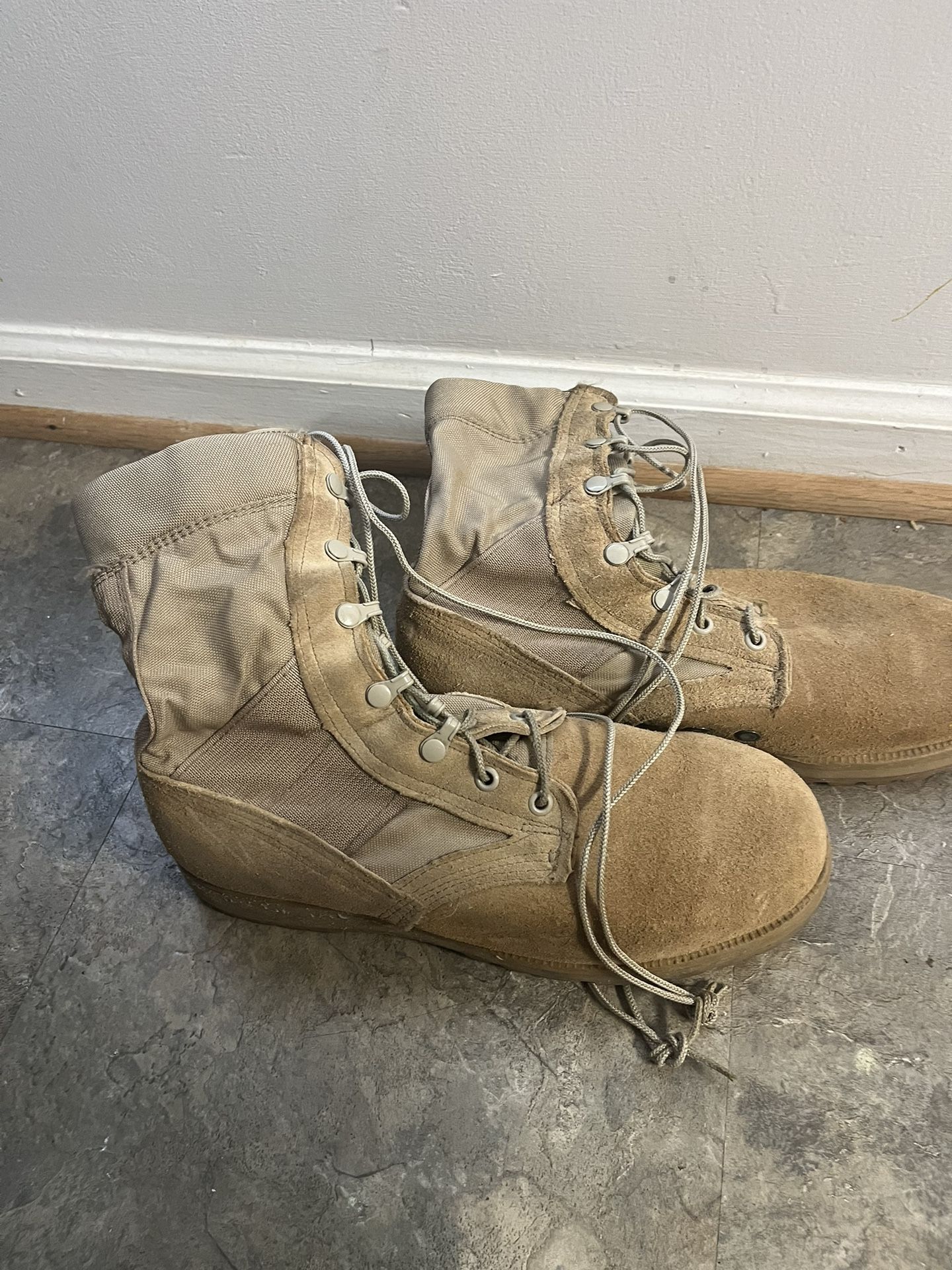 Vibram Tan Military Boots