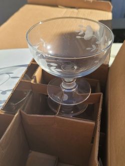 Princess House 4 Set Crystal Dessert Cups