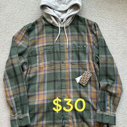 Vans Lopes Hooded Flannel Shirt Size XL Brand New With Tags Attached 