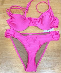 Two pieces swimsuit, color pink