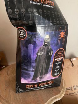 68-Inch Grim Reaper LED Animatronic Halloween Decoration