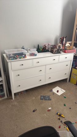 Crate and Barrel Mason 64” white dresser