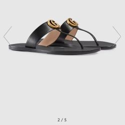 Gucci Leather Thong Sandals