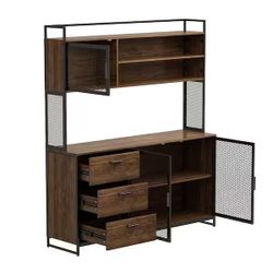 Contemporary Buffet Table + Hutch