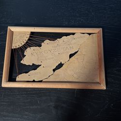  Ancient, Kyrgyzstan Map| For Decor 