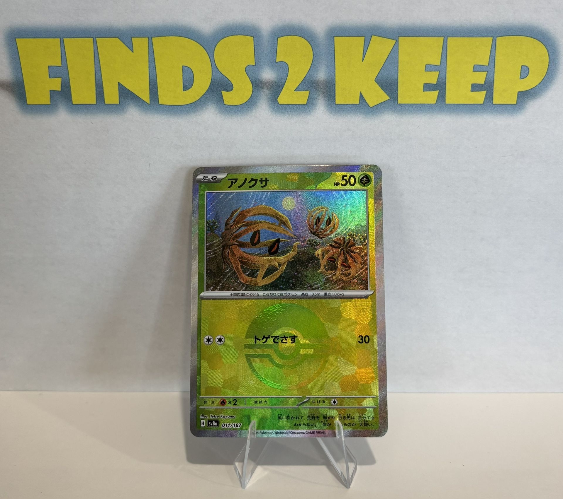 Official Pokemon Japanese Terastal Festival Bramblin Poke Ball Reverse Holo NMT