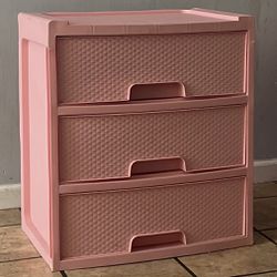 2 Pink Mini Dressers 