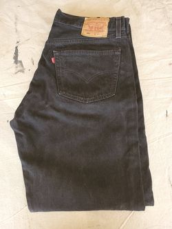 MEN'S 501 BLACK BUTTON FLY LEVI'S JEANS 38W X 32L STILL IN GREAT SHAPE