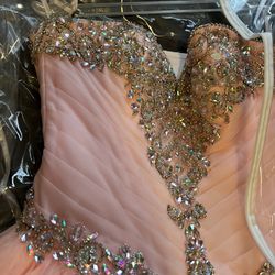 quinceanera dress, pink, size medium 