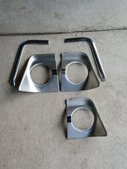 1962 Impala Rear Trunk Corner Tail Deck Cove Moldings & Trim