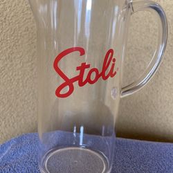 Clear Acrylic Stoli Vodka Pitcher 8”tall NEW (14-priced Individually)