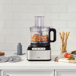 Braun Easy Prep Food Processor 8Cup Stainless Steel Black