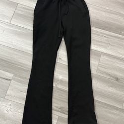 black flared sweatpants