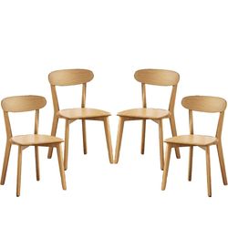 New Set of 6 Solid Oak Dining Chairs