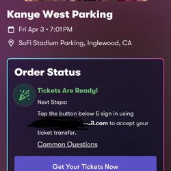Kanye Parking Pass 4/3 Green Zone