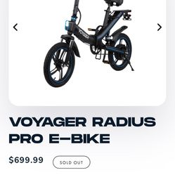  Voyager Radius Pro Electric Bike