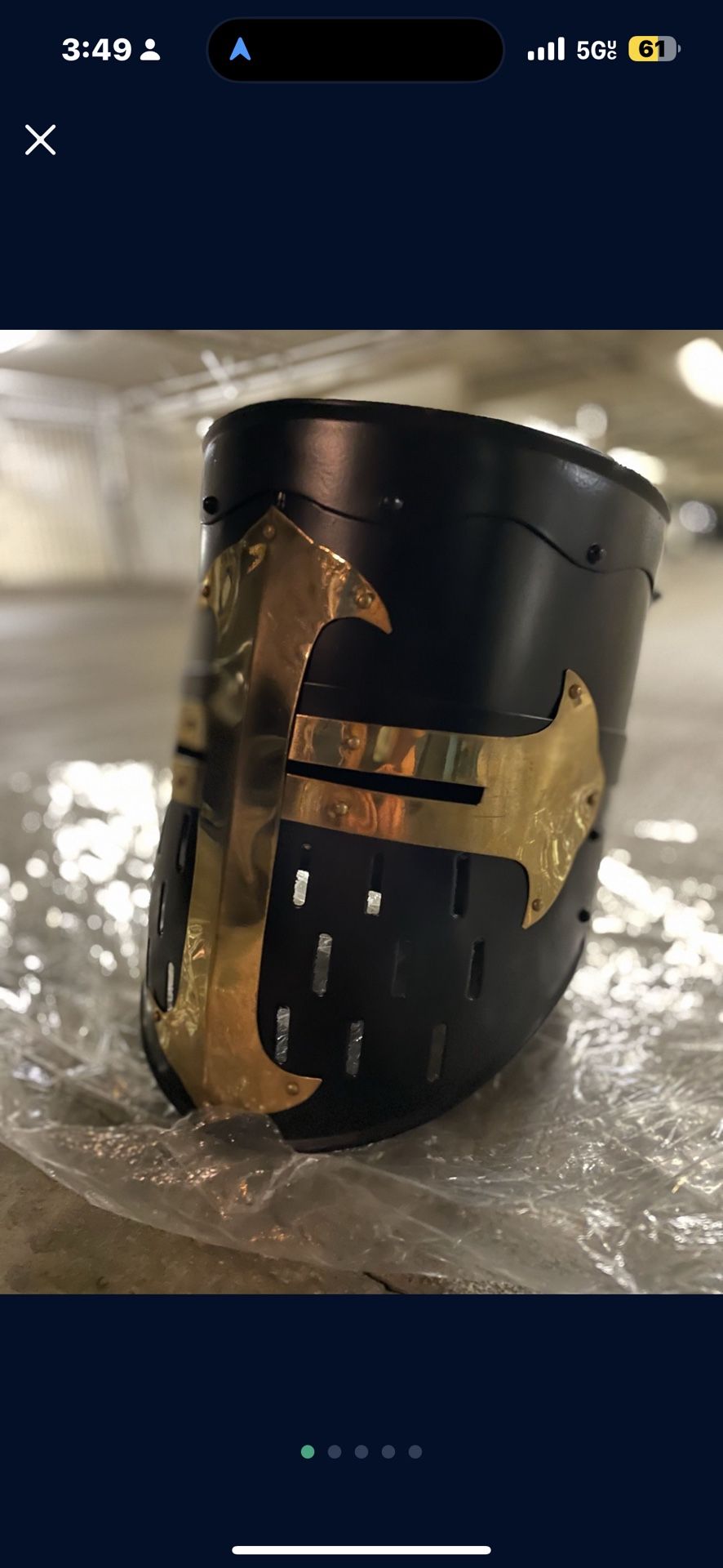 Crusader Helmet New Condition Galvanized Steel