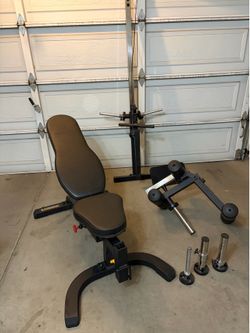 Power Tec FID Weight Bench with Attachments