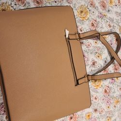 Brown Vegan ISABELLE Large Tote Purse