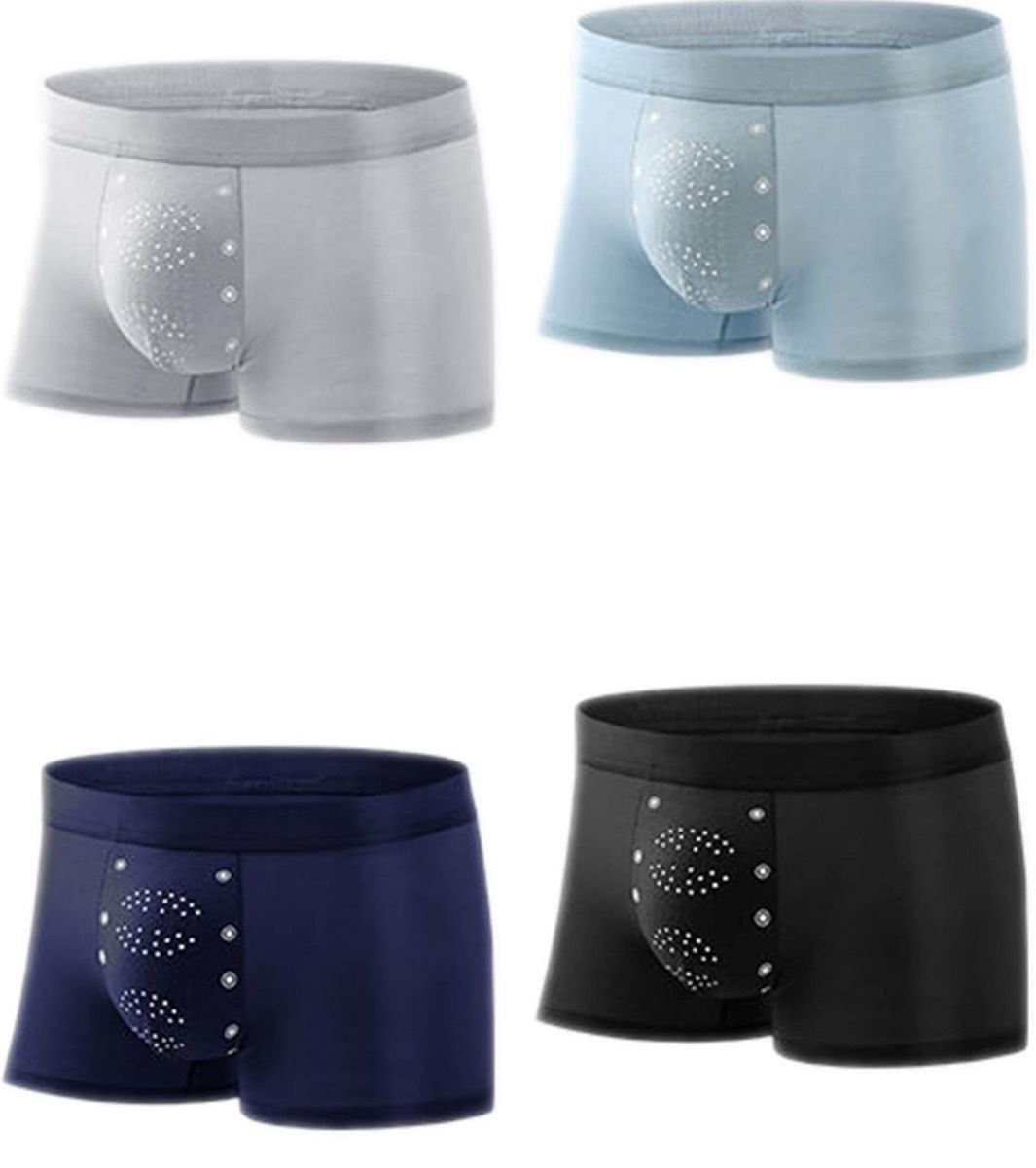Men's Underwear with Massage Particles for Growth and Slimming, Long Lasting
