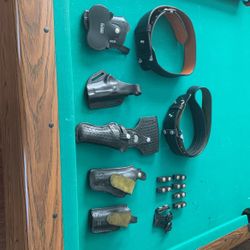 Pistol Holsters, Shooting Belts