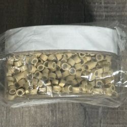 New Pack of 1000 Blonde Silicone Hair Extension Micro Ring Beads