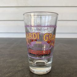 Pappadeaux Seafood Kitchen Mardi Gras 2009 Celebration 5-3/4" Tall Glass Tumbler