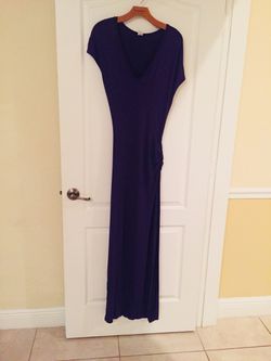 Purple V Neck Dress