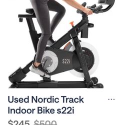 Used Nordic Track Indoor Bike s22i