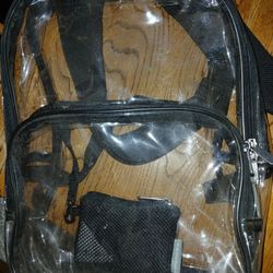 Clear Backpack With Wallet