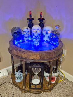 25" round Shadow Box accent table