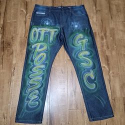 Ecko Unltd Custom Hand Painted Denim Jeans