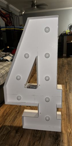 Cardboard Number Sign 