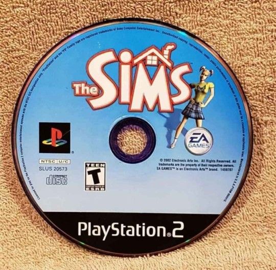 THE SIMS (2003 PS2) DISK ONLY VIRTUAL LIFE WORLD CREATE SONY PLAYSTATION 2