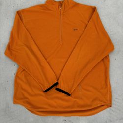 Orange Y2K 1/4 Quarter Zip Up Size XXL